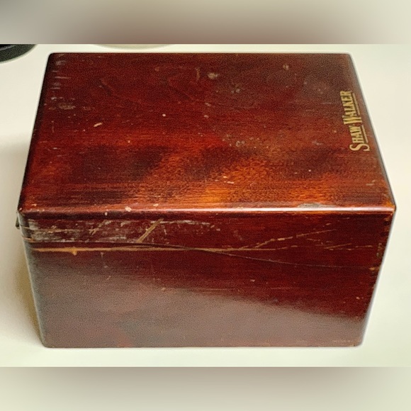 Early 20th Century Vintage SHAW WALKER Antique Hardwood Hinged File Box - Picture 15 of 15